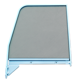 1955-1959 Chevrolet and GMC 2nd Series tinted truck door window glass, with chrome trim, driver's side