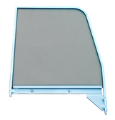 1955-1959 Chevrolet and GMC 2nd Series tinted truck door window glass, with chrome trim, passenger's side