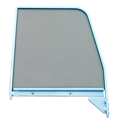 1955-1959 Chevrolet and GMC 2nd Series tinted truck door window glass, with chrome trim, passenger's side