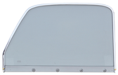 1947-1950 Chevrolet and GMC 1st Series truck door window glass assembly (Clear) with chrome trim, driver's side