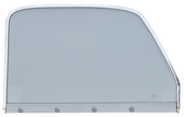 1947-1950 Chevrolet and GMC 1st Series truck door window glass assembly (Clear) with chrome trim, passenger's side