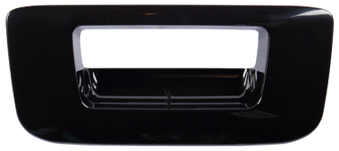 2007-2013 Chevrolet and GMC pickup tailgate handle bezel, smooth black (PTM), w/o keyhole, or camera
