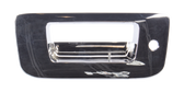 2007-2013 Chevrolet and GMC pickup tailgate handle bezel, chrome, with key hole, without camera