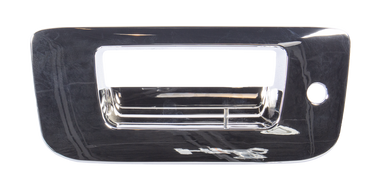 2007-2013 Chevrolet and GMC pickup tailgate handle bezel, chrome, with key hole, without camera