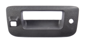2007-2013 Chevrolet and GMC pickup tailgate handle bezel, textured black, with key hole, with camera