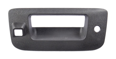 2007-2013 Chevrolet and GMC pickup tailgate handle bezel, textured black, with key hole, with camera