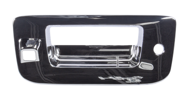2007-2013 Chevrolet and GMC pickup tailgate handle bezel, chrome, with key hole, with camera