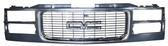 '94-'98 GMC GRILLE FOR COMPOSITE HEADLIGHTS BLACK (PAINT TO MATCH) WITH CHROME TRIM