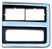 '89-'91 R/V SERIES HEADLIGHT BEZEL WITH DUAL HEADLIGHTS, LH