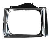 '82-'90 HEADLIGHT BEZEL, CHROME AND BLACK, LH
