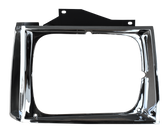 '82-'90 HEADLIGHT BEZEL, CHROME AND BLACK, RH