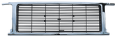 '88-'91 GMC R/V SERIES GRILLE CENTER, CHROME/BLK FOR DUAL HEADLIGHTS