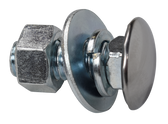 '47-'87 "LOW DOME" BUMPER BOLT WITH POLISHED STAINLESS STEEL CAP