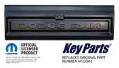 '81-'93 TAILGATE W/EMBOSSED DODGE RAM 1581-400