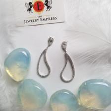 Sterling Silver white CZ Earrings butterfly posts. Dainty & Stunning!