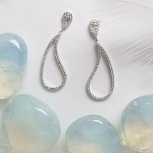 Sterling Silver white CZ Earrings butterfly posts. Dainty & Stunning!