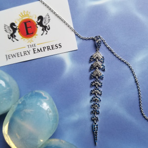 Sterling Silver Ocean Blue Cascade Necklace 