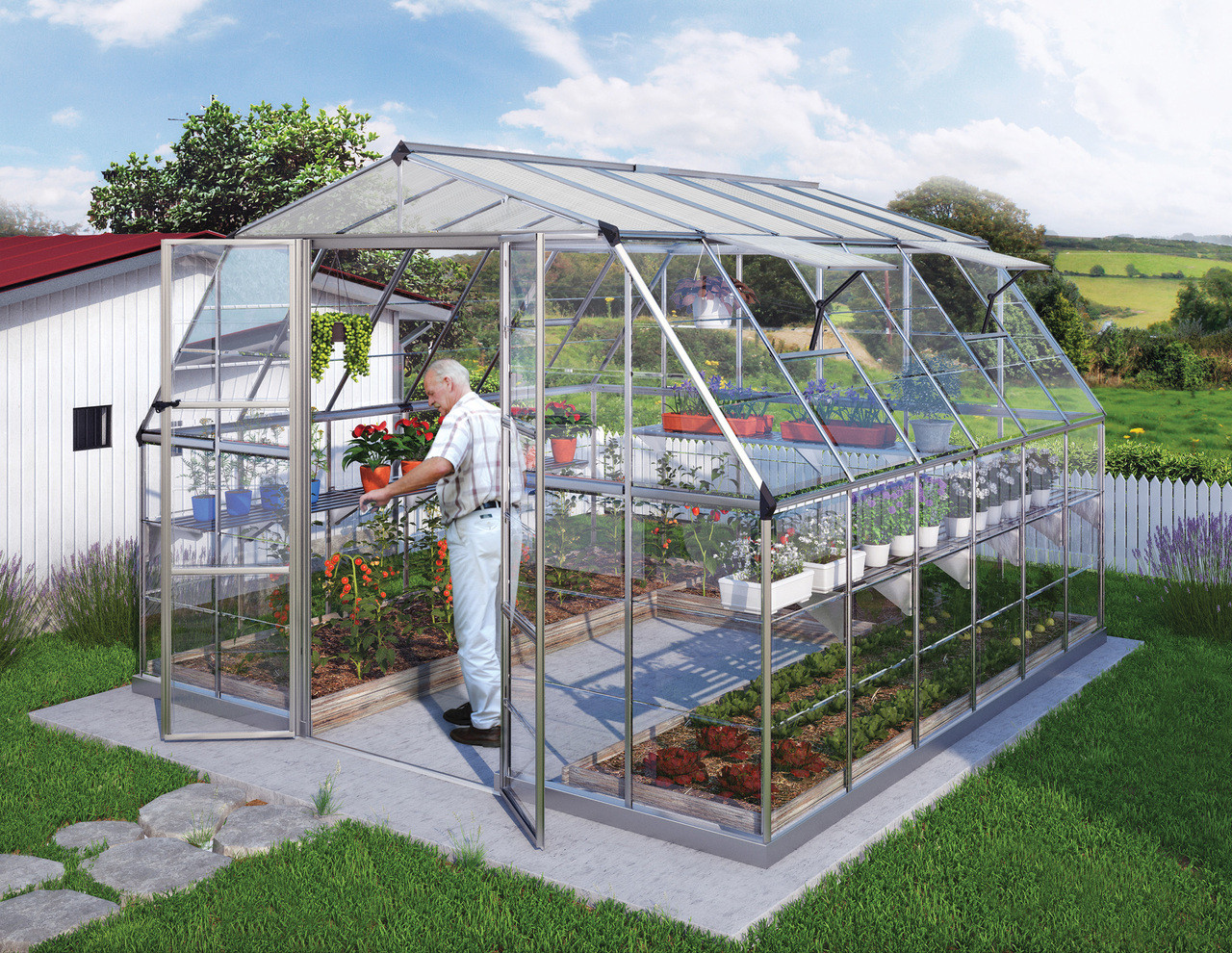 Palram - Canopia Americana Hybrid Greenhouse