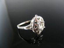 5488  RING SETTING STERLING SILVER, SIZE 6, 6x4 MM OVAL STONE