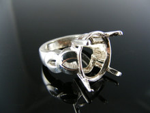 5695 RING SETTING STERLING SILVER, SIZE 6.25, 20X15 MM OVAL STONE