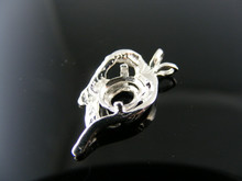 P93  PENDANT SETTING STERLING SILVER, 7X5MM OVAL FACETED STONE