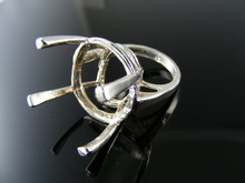 5759 RING SETTING STERLING SILVER, SIZE 6.25,20-24MM ROUND STONE