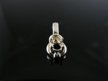 P109A STERLING SILVER LOVE KNOT PENDANT, 5MM ROUND STONE