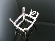 P101  STERLING SILVER PENDANT SETTING, 20X16 EMERALD CUT GEMSTONE