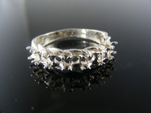 5774 MOTHERS RING STERLING SILVER, 7 STONE, 3.5MM ROUND STONE SIZE 9.5