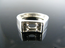 5696 RING SETTING STERLING SILVER, SIZE 8.5, 6X4 MM OVAL STONE