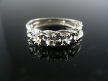 5771 MOTHERS RING STERLING SILVER, 4 STONE, 3.5MM ROUND STONE SIZE 9.5