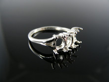 5799 RING SETTING STERLING SILVER (3) 7X5 MM OVAL SIZE 7.5