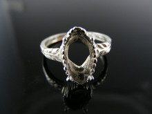 R32  RING SETTING STERLING SILVER, SIZE 5.5, 11X6MM MARQUISE STONE