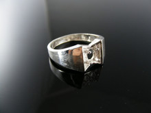 5795 RING SETTING STERLING SILVER SIZE 10, 6X4 MM OVAL STONE