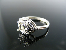 666 RING SETTING STERLING SILVER, 6X4 MM OVAL STONE