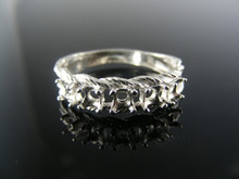 5772 MOTHERS RING STERLING SILVER, 5 STONE, 3.5MM ROUND STONES SIZE 9.5