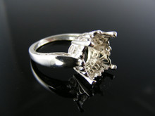 13 RING SETTING STERLING SILVER, SIZE 5.5, 12X10 MM OVAL STONE