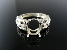5690 RING SETTING STERLING SILVER, SIZE 6.75, 10X8 MM OVAL