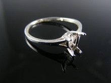 2114 RING SETTING, STERLING SILVER, SIZE 5.5, 10x7 MM PEAR STONE