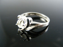 1408 RING SETTING STERLING SILVER, SIZE 7, 6X4 MM OVAL STONE