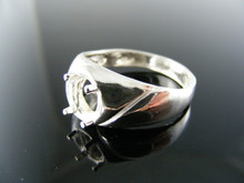 5700 RING SETTING STERLING SILVER, SIZE 11.75, 8X6MM OVAL STONE