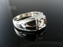 5709 RING SETTING STERLING SILVER 5MM ROUND GEM RING SIZE 12