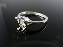 5691 RING SETTING STERLING SILVER, SIZE 9, 9X6 MM PEAR