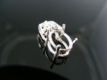 P43 PENDANT SETTING STERLING SILVER, 9X7MM OVAL FACETED STONE