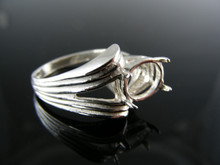 5716 RING SETTING STERLING SILVER 10X8MM OVAL CUT RING SIZE 9.5