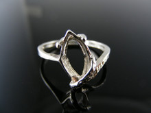 5704 RING SETTING STERLING SILVER 14X7MM MARQUISE GEM RING SIZE 7.5
