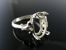 5725 RING SETTING STERLING SILVER 13X10MM OVAL SIZE 7.5
