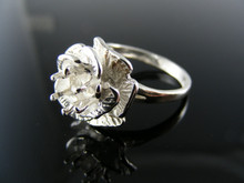 5717 RING SETTING STERLING SILVER 6MM ROUND CUT RING SIZE 7.5