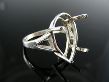 5694 RING SETTING STERLING SILVER, SIZE 7.5, 22X15 MM PEAR STONE