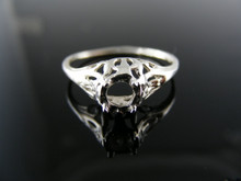 5515 RING SETTING STERLING SILVER 4MM ROUND GEM RING SIZE 7